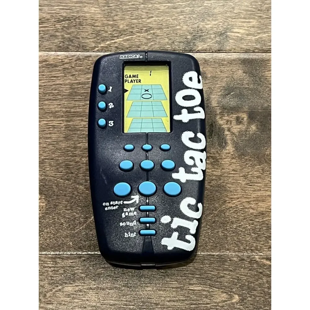 Vintage 90s 1998 Radica Tic-Tac-Toe Electronic Handheld Game Tested Works!